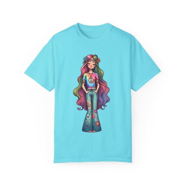 Hand Drawn Hippy Girl T-shirt - Image 23