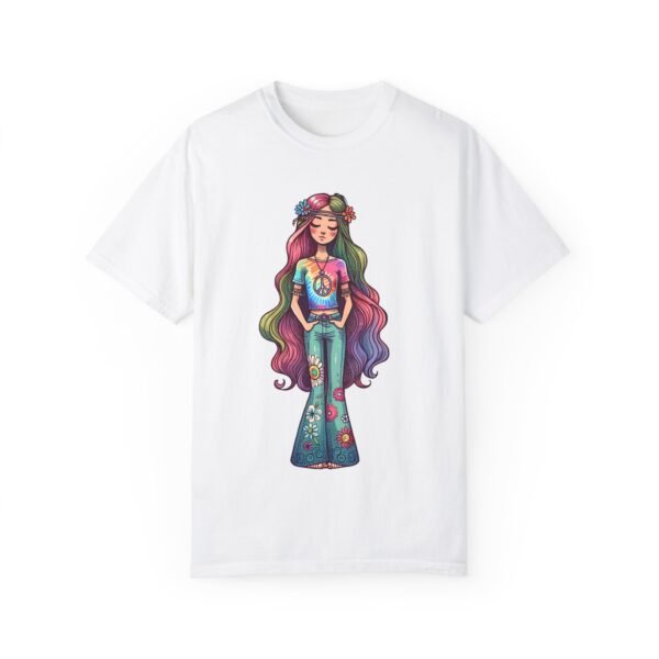 Hand Drawn Hippy Girl T-shirt - Image 14