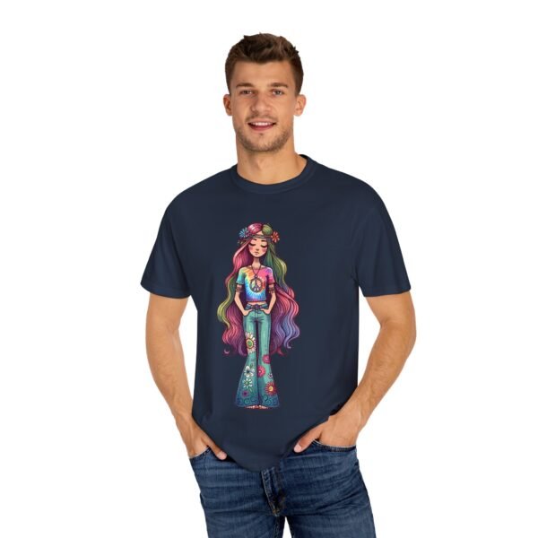 Hand Drawn Hippy Girl T-shirt - Image 22