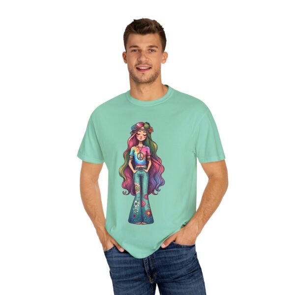 Hand Drawn Hippy Girl T-shirt - Image 30