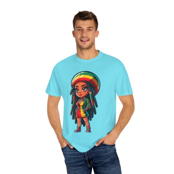 Cartoon Rasta Girl T-shirt - Image 26