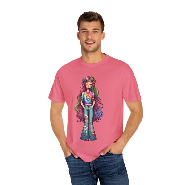 Hand Drawn Hippy Girl T-shirt - Image 38