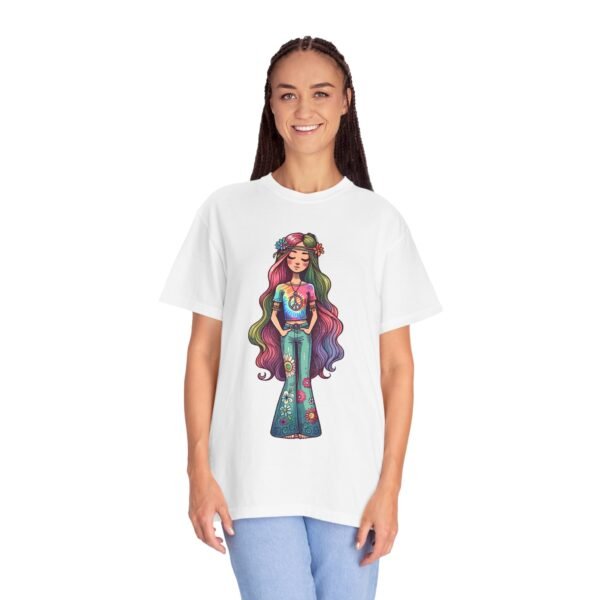 Hand Drawn Hippy Girl T-shirt - Image 18