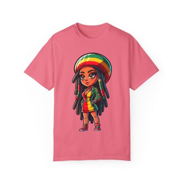 Cartoon Rasta Girl T-shirt - Image 35