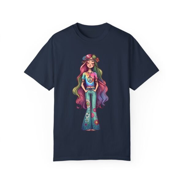 Hand Drawn Hippy Girl T-shirt - Image 19