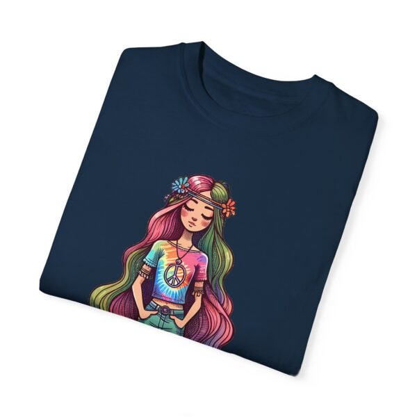 Hand Drawn Hippy Girl T-shirt - Image 9