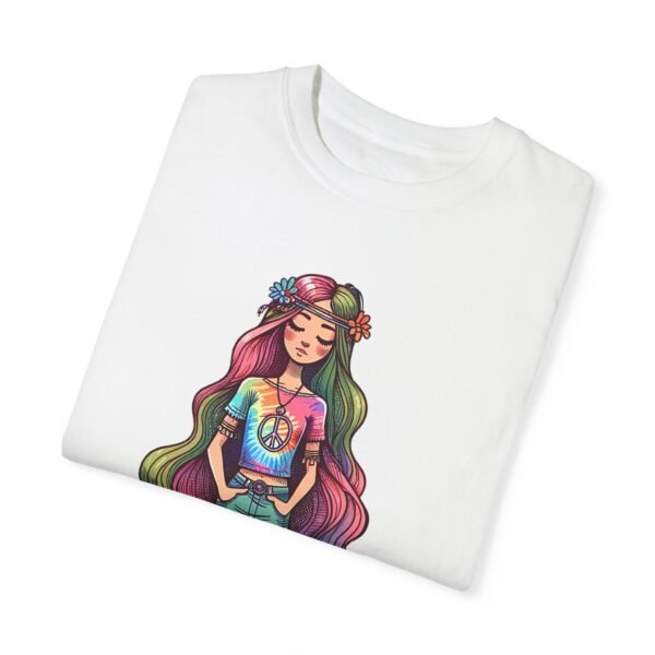 Hand Drawn Hippy Girl T-shirt - Image 16