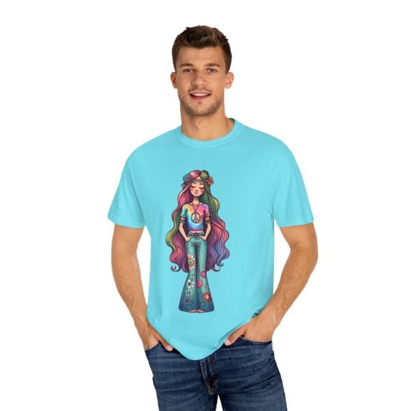Hand Drawn Hippy Girl T-shirt - Image 26