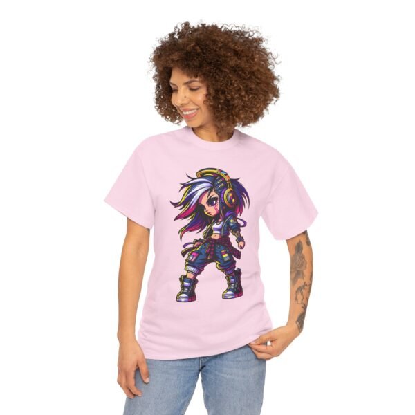 Drum and Bass Girl - Cartoon T-shirt - Image 5