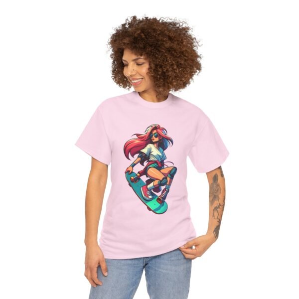 Skater Girl - Cartoon  T-shirt - Image 3