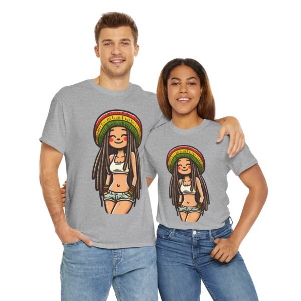 Cartoon Rasta Girl T-shirt - Image 11