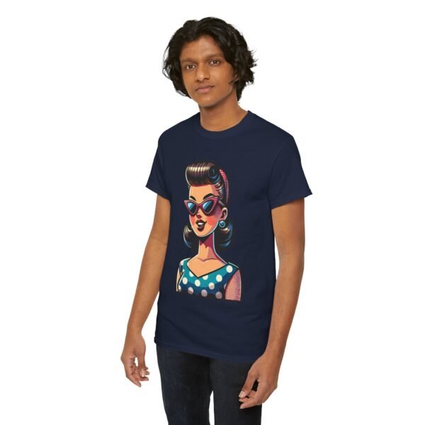 Cartoon-style Rockabilly Girl T-shirt - Image 5