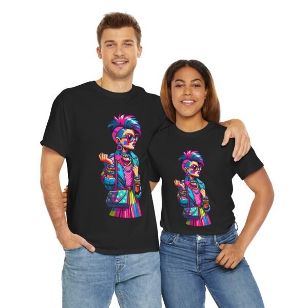 New Wave Girl - Cartoon  T-shirt - Image 7