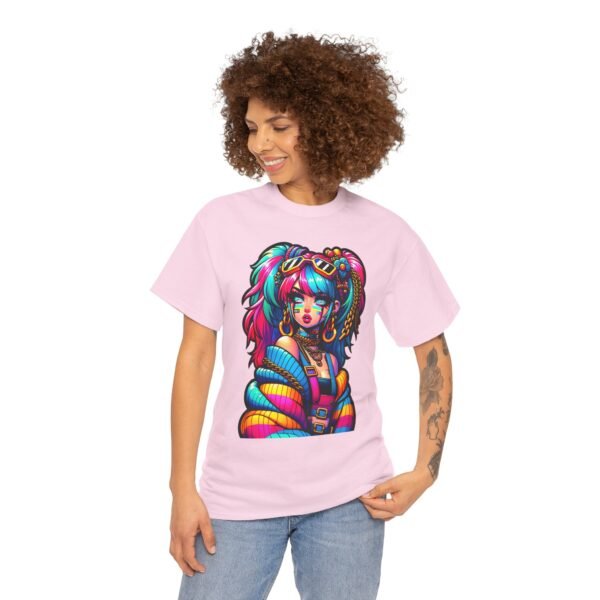 E- Girl - cartoon  T-shirt - Image 5