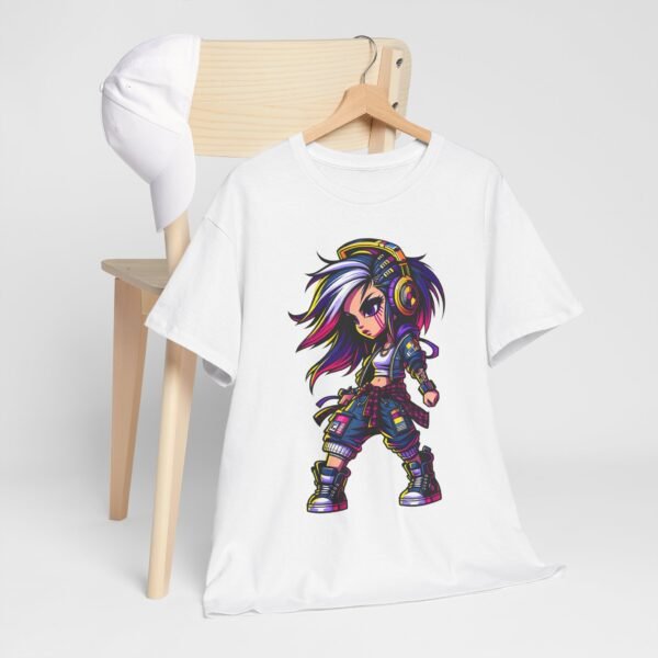 Drum and Bass Girl - Cartoon T-shirt - Image 10