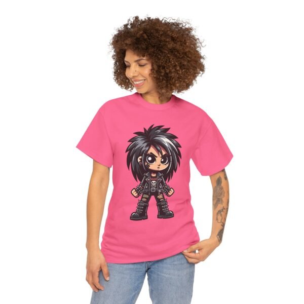 Metalhead Girl - Cartoon T-shirt - Image 2