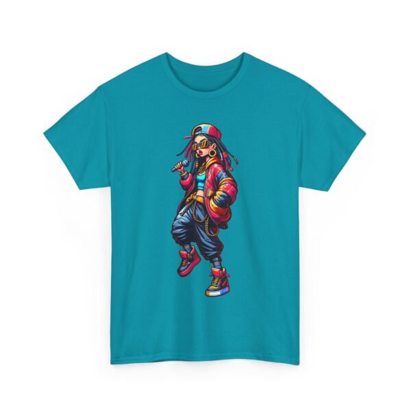 Rapper Girl - Cartoon  T-shirt - Image 3