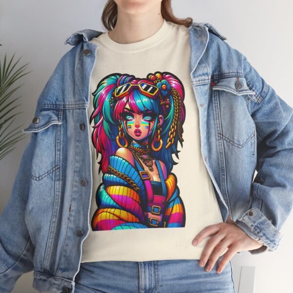E- Girl - cartoon  T-shirt - Image 4