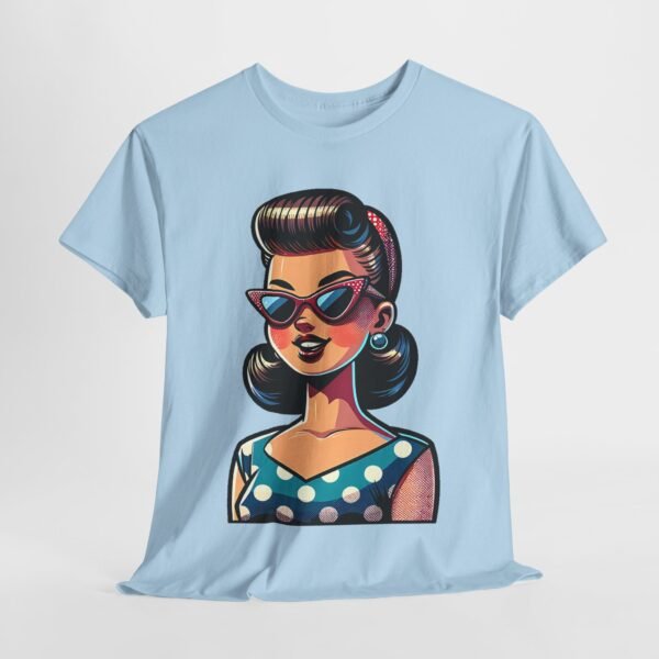 Cartoon-style Rockabilly Girl T-shirt - Image 6