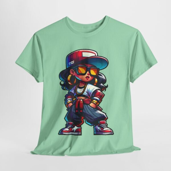 Hip Hop Girl - Cartoon  T-shirt - Image 2