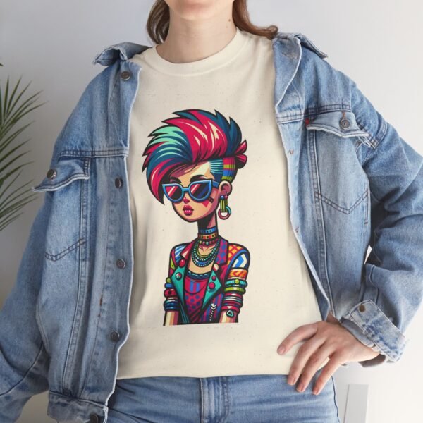 New Wave Girl - Cartoon  T-shirt - Image 4