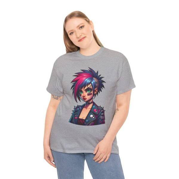 Punk Girl - Cartoon  T-shirt - Image 11