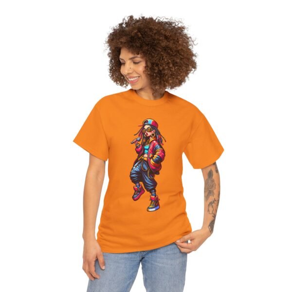 Rapper Girl - Cartoon  T-shirt - Image 4
