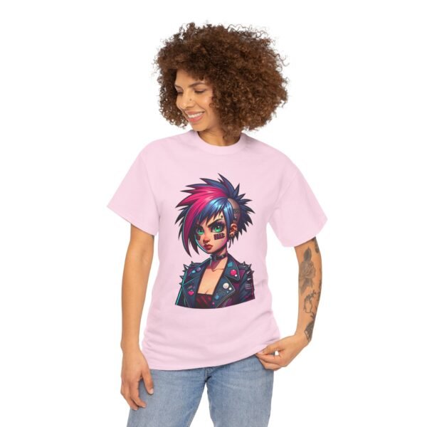 Punk Girl - Cartoon  T-shirt - Image 5