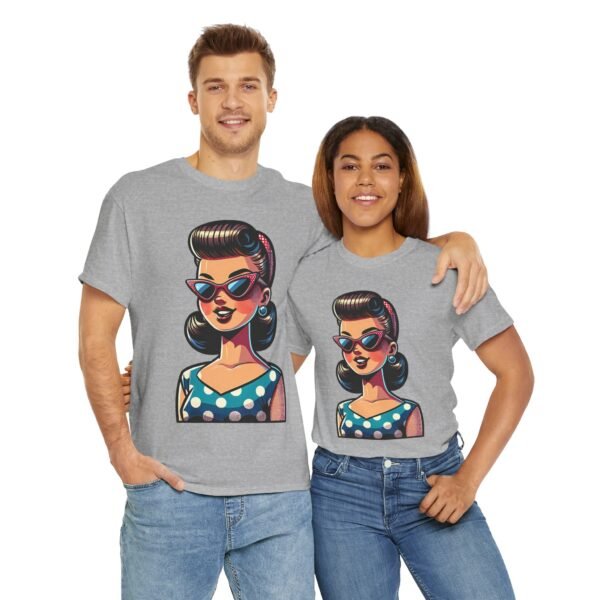 Cartoon-style Rockabilly Girl T-shirt - Image 10