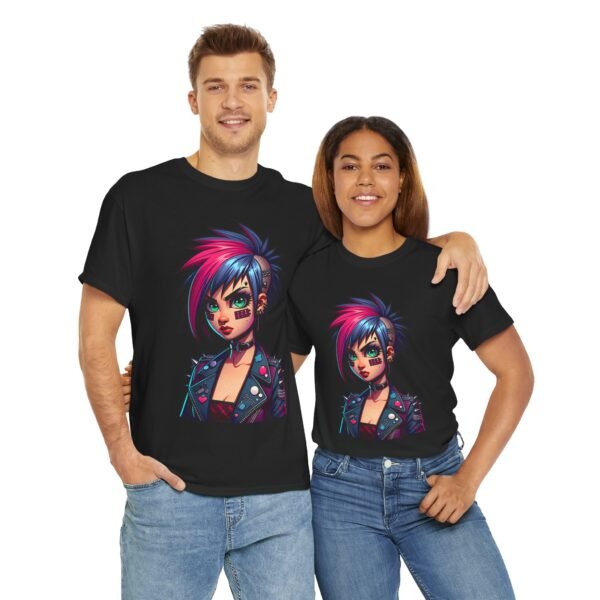 Punk Girl - Cartoon  T-shirt - Image 8
