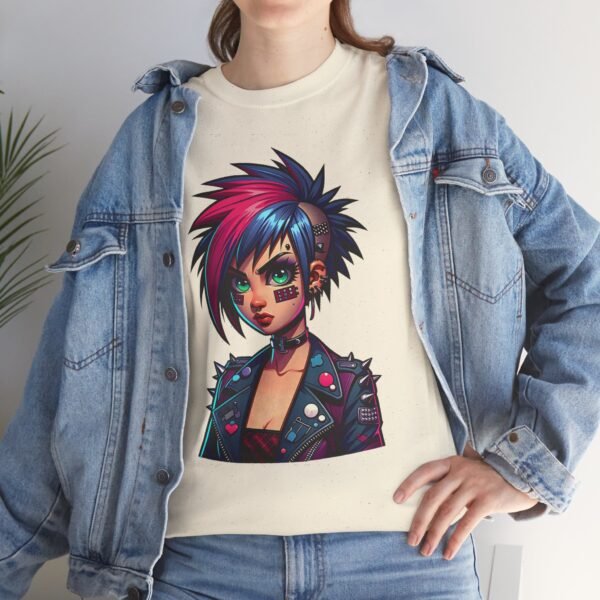 Punk Girl - Cartoon  T-shirt - Image 4
