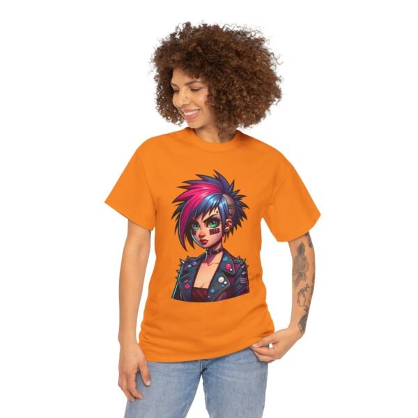 Punk Girl - Cartoon  T-shirt - Image 2