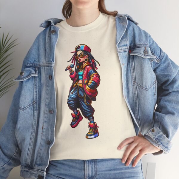 Rapper Girl - Cartoon  T-shirt - Image 2