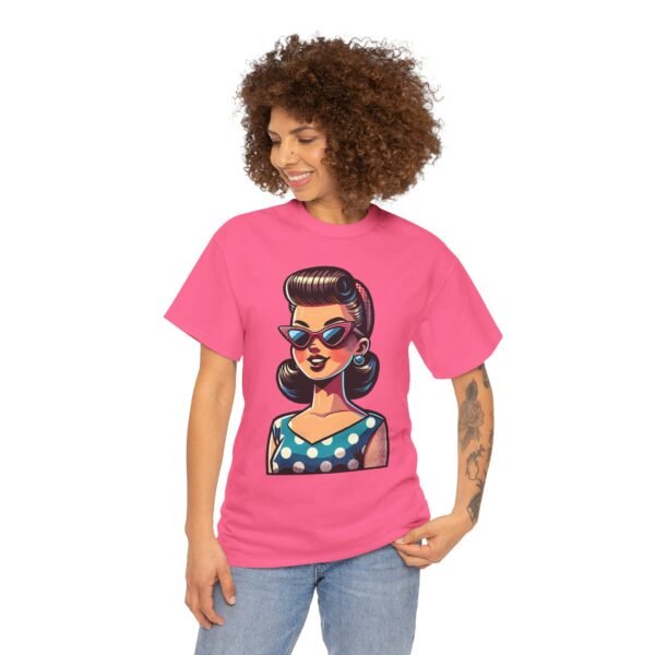 Cartoon-style Rockabilly Girl T-shirt