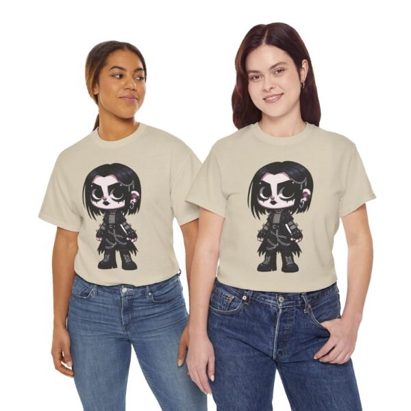 Cartoon style Metalhead Girl T-shirt - Image 6