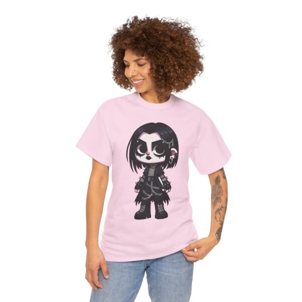 Cartoon style Metalhead Girl T-shirt - Image 3