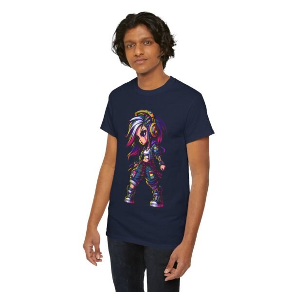 Drum and Bass Girl - Cartoon T-shirt - Image 6