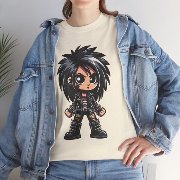 Metalhead Girl - Cartoon T-shirt - Image 4