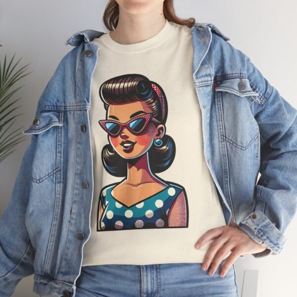 Cartoon-style Rockabilly Girl T-shirt - Image 3