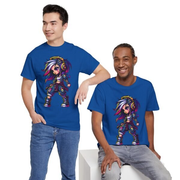 Drum and Bass Girl - Cartoon T-shirt - Image 9