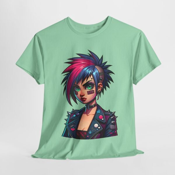 Punk Girl - Cartoon  T-shirt - Image 3