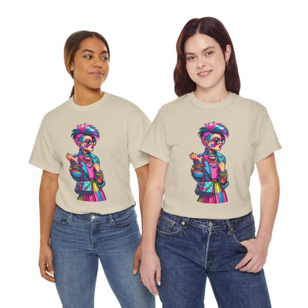 New Wave Girl - Cartoon  T-shirt - Image 5