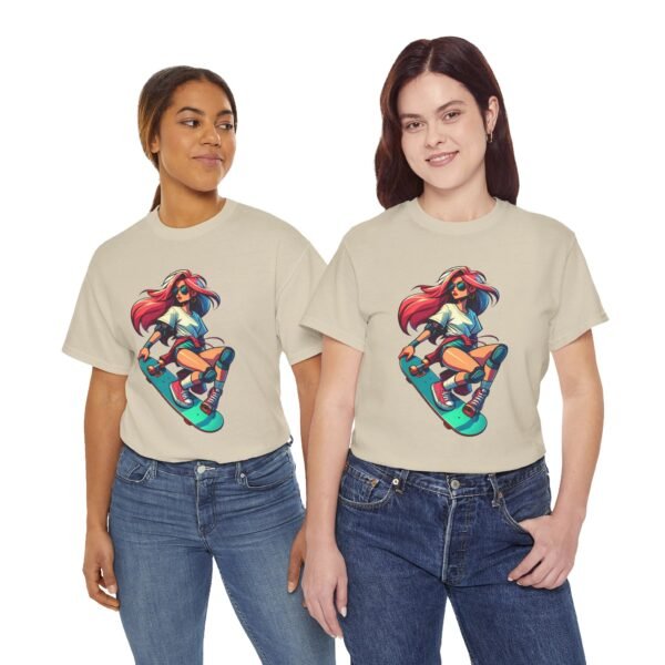 Skater Girl - Cartoon  T-shirt - Image 5