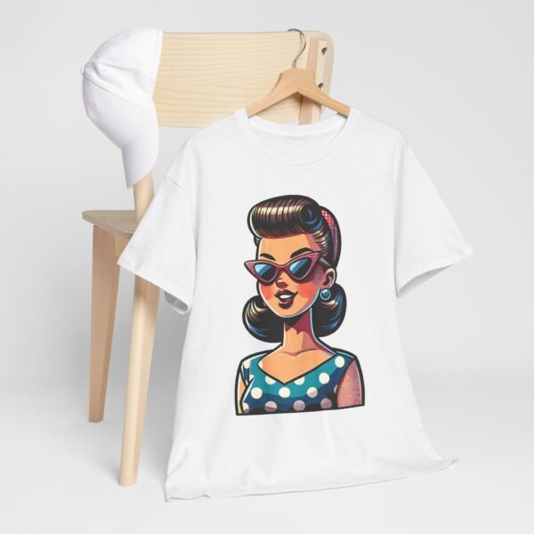 Cartoon-style Rockabilly Girl T-shirt - Image 9